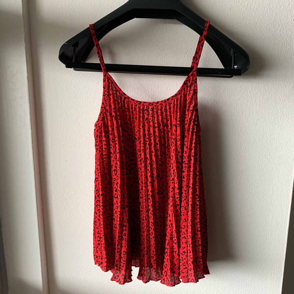 H&M Red animal print cami